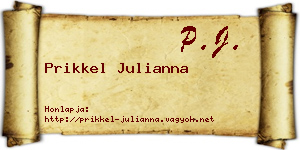 Prikkel Julianna névjegykártya