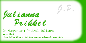 julianna prikkel business card